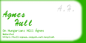 agnes hull business card